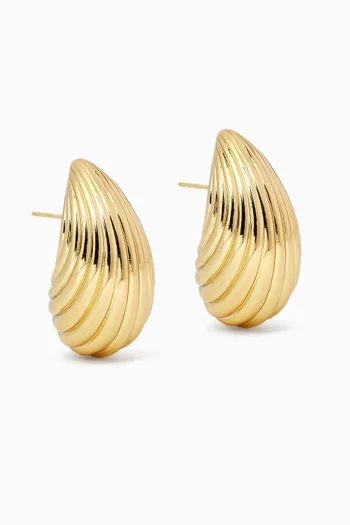 Geller Shell Earrings in 14kt Gold-plated Silver