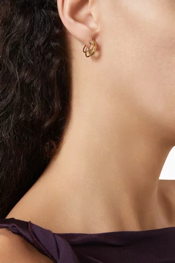 Griss Crystal Hoop Earrings in 14kt Gold-plated Silver