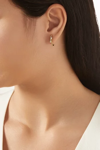 Juno Crystal Earrings in 14kt Gold-plated Silver