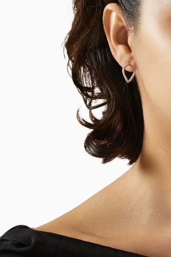 Kaelin Mini Wave Hoop Earrings in Rhodium-plated Silver