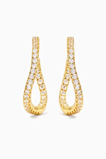 Kaelin Mini Wave Hoop Earrings in 14kt Gold-plated Silver