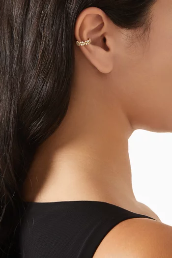 Kree Crystal Ear Cuffs in 14kt Gold-plated Silver