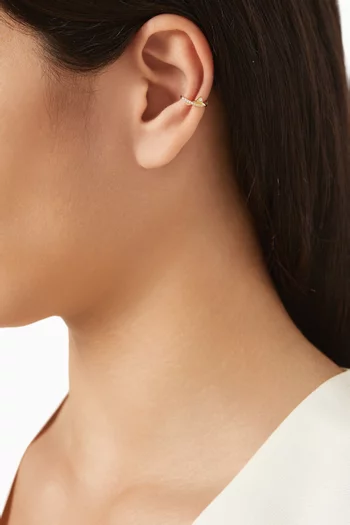 Mason Crystal Ear Cuffs in 14kt Gold-plated Silver, Set of 2