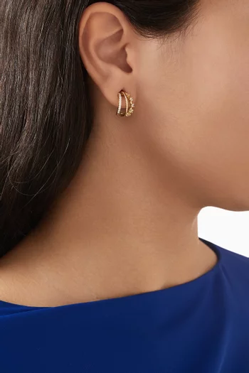 Pooky Crystal Earrings in 14kt Gold-plated Silver