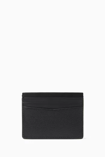 Logo-embossed Card Holder in Leather