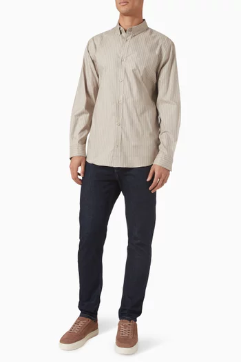 Striped Oxford Shirt in Cotton