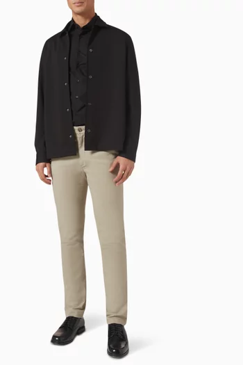 Button-down Shirt in Stretch Poplin