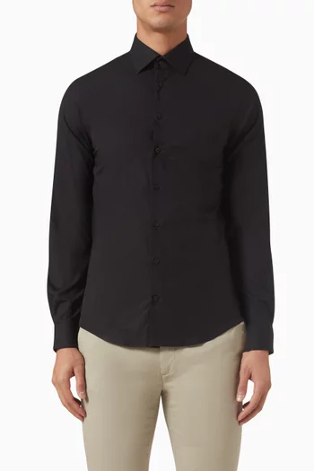 Button-down Shirt in Stretch Poplin