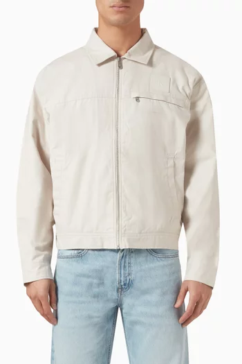 Zip Jacket in Cotton Twill