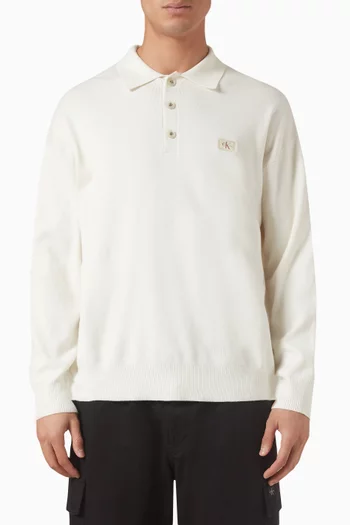 Polo Sweater in Cotton