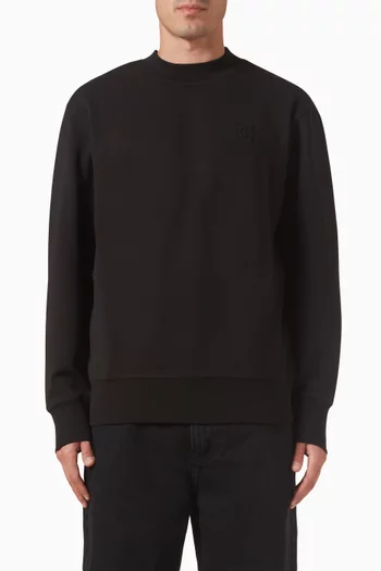 CK Logo Sweater in Cotton-blend Knit
