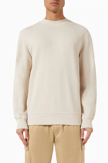 Puff Logo-print Sweatshirt in Cotton Terry
