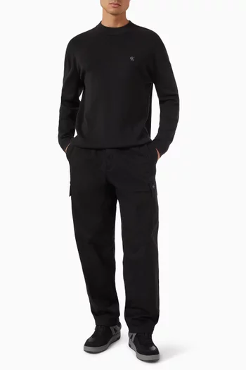 Crewneck Sweater in Cotton-knit