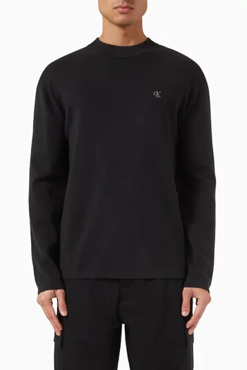 Crewneck Sweater in Cotton-knit