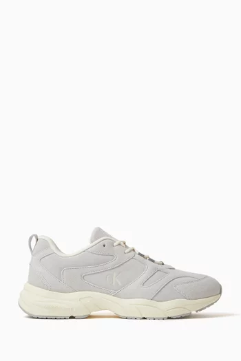 Retro Tennis Sneakers in Suede