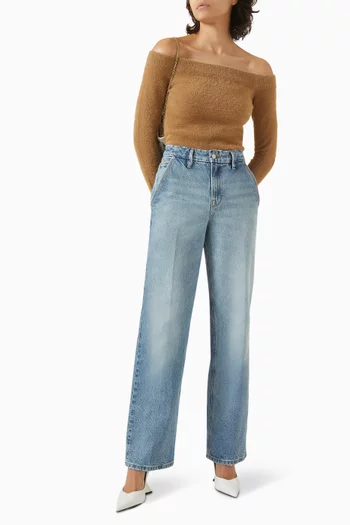 Off-shoulder Top in Plush-nylon
