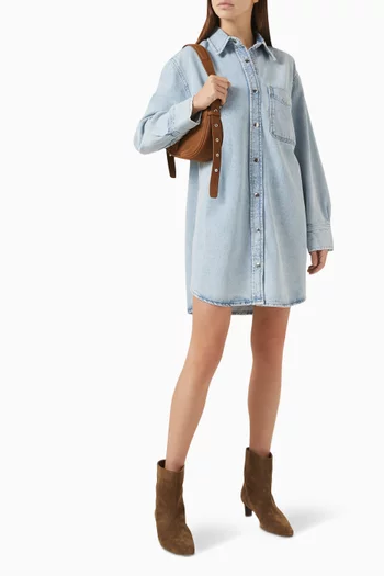 The Shirt Mini Dress in Denim