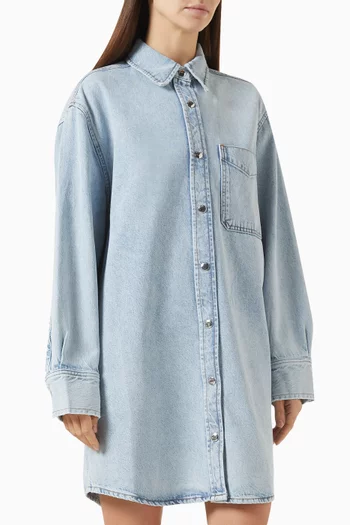 The Shirt Mini Dress in Denim