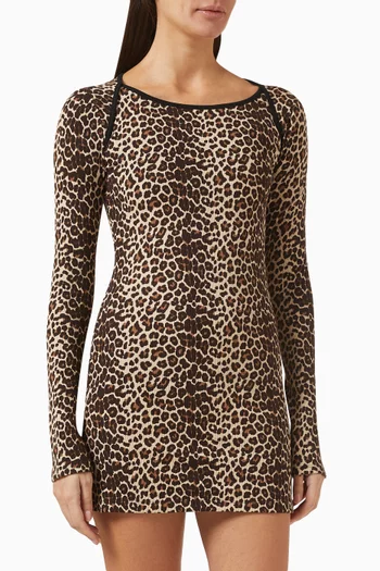 Chelsea Mini Dress in Cotton Rib-knit