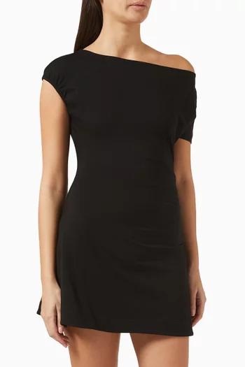 Roslyn Mini Dress in Stretch Cotton