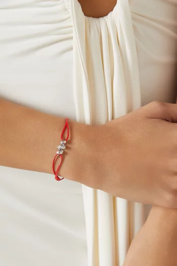Le Cordon Cotillons Cord Bracelet in 18kt White Gold
