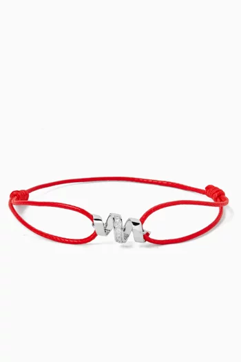 Le Cordon Cotillons Cord Bracelet in 18kt White Gold