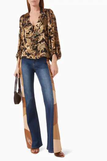 Betsy Ruffle Blouse in Viscose-blend