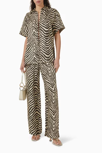 Sana Zebra Shirt in Silk