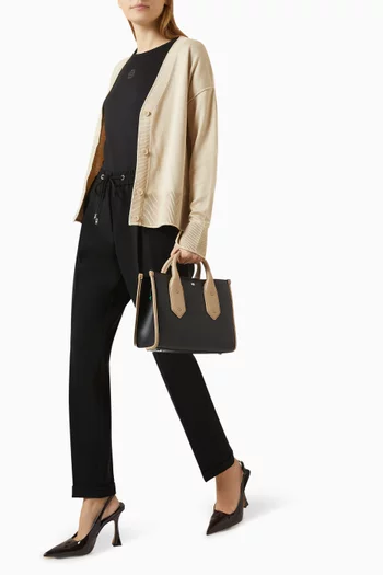 Logo Cardigan in Viscose-blend