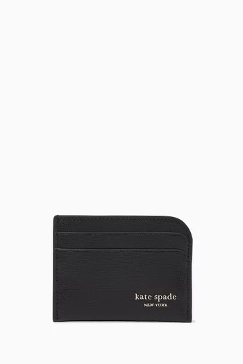 Devin Card Holder in Saffiano Leather