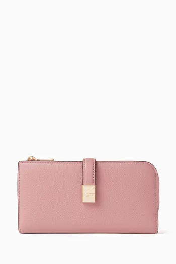 Deco Zip Slim Wallet in Leather