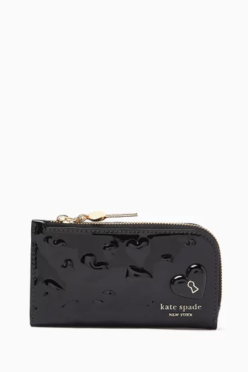 Small Key To My Heart Bifold Wallet in Patent Leather