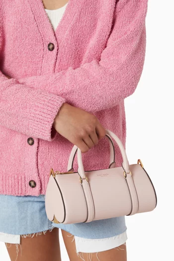 Barrel Crossbody Bag in Leather