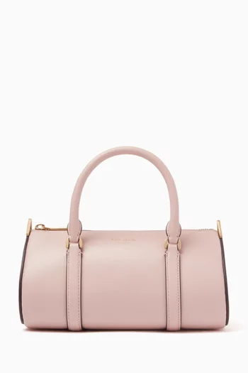 Barrel Crossbody Bag in Leather