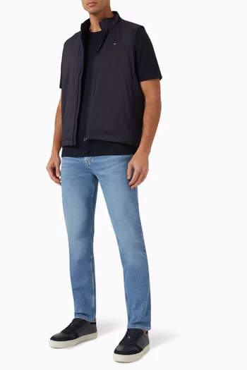 Water-repellent Packable Vest in Technical Fabric