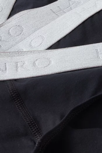 Logo Briefs in Cotton Rib-knit, Set of 2