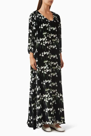 Georgio Maxi Dress in Silk-velvet
