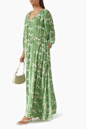 Georgio Maxi Dress in Silk-velvet