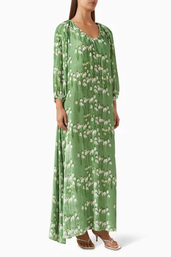 Georgio Maxi Dress in Silk-velvet