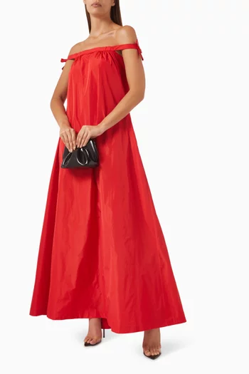 Brigitte Maxi Dress in Taffeta