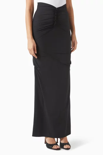 Minimal Ruffle Skirt in Nylon