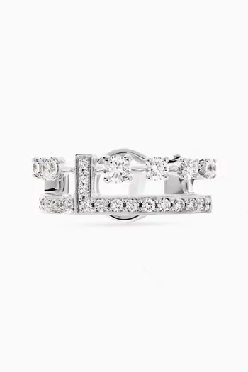 Avenues Diamond Single Left Ear Cuff in 18kt White Gold