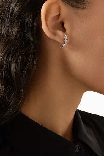 Letitia Crystal Earrings in Sterling Silver