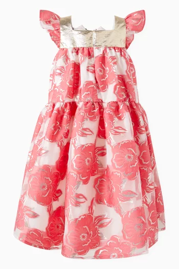 Rosette Bow Dress in Organza