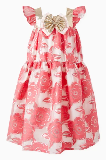 Rosette Bow Dress in Organza