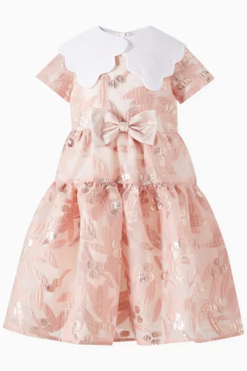 Tiered Midi Bodice Dress in Organza