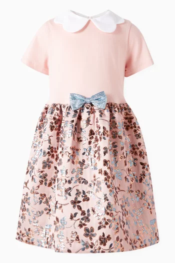 Scallop Collar Dress in Cotton
