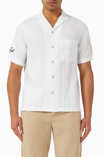 Alves Embroidered Shirt in Linen