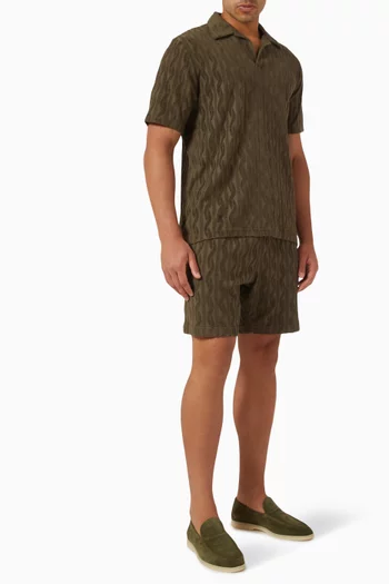 Faustino Jacquard Polo Shirt in Cotton-terry