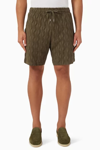 Augusto Jacquard Shorts in Cotton-terry